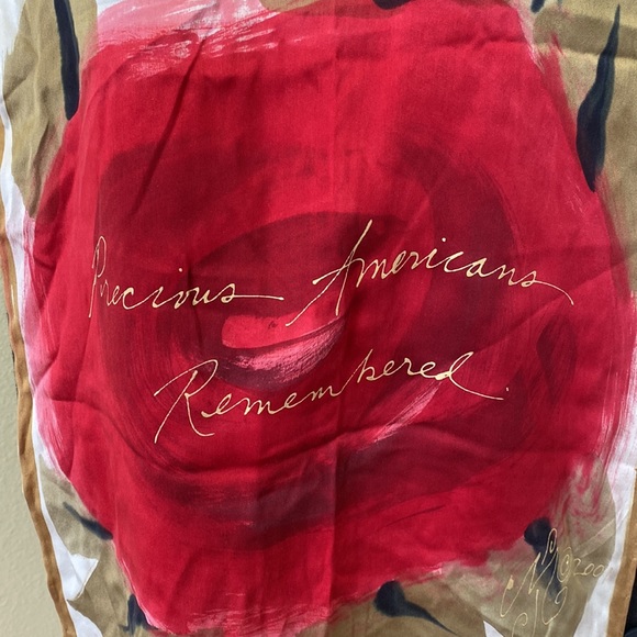 Margaret Sullivan Designs Hand Painted Silk 9/11 Remembrance Scarf - Picture 2 of 7